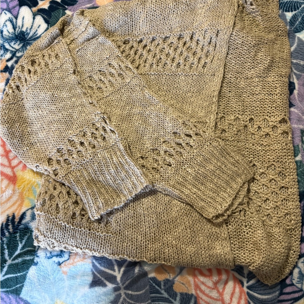 Amazon Beige Knit Cardigan